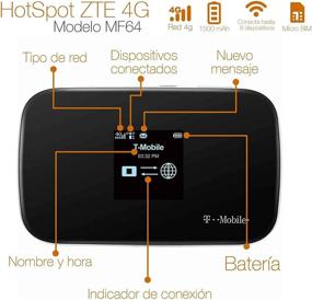 img 4 attached to 📶 ZTE Z64 4G Mobile WiFi Hotspot Router, MF64 - Up to 21Mbps Download Speed, Connect Up to 8 Devices, Create WLAN Anywhere (T-Mobile)