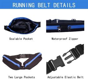 img 2 attached to 2-Packs Waist Pack Phone Pouch Bag for Hiking Jogging Cycling and Outdoors Fanny Pack with Dual Expandable Pockets - Sweatproof & Rainproof. Ideal for Men and Women