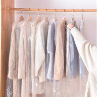 👗 miatech 50 pack clear garment cover - 47.2 inch dustproof polythene hanging clothes suit protector for dry cleaner, home storage, travel, wedding, road trip логотип