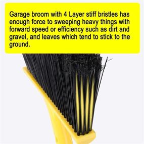 img 1 attached to 🧹 Heavy-Duty Outdoor Floor Cleaning Broom - 58" Commercial Sweeper for Concrete Courtyard, Garage, Patio, Indoor Home, and Kitchen