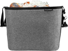 img 4 attached to CleverMade 36 Can Party Tub: Insulated Leakproof Collapsible Cooler for Backyard Parties, Tailgating & Home Entertaining - Charcoal