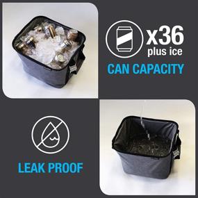 img 2 attached to CleverMade 36 Can Party Tub: Insulated Leakproof Collapsible Cooler for Backyard Parties, Tailgating & Home Entertaining - Charcoal