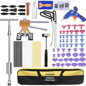 img 1 attached to 🔧 Upgraded Version 101pcs Dent Repair Tool Kit with Plug Hot Melt Glue Gun - Paintless Car Dent Repair Tool Kit, Hail Removal Lifter, T-Puller Hook Rods - Includes Instructions & Video