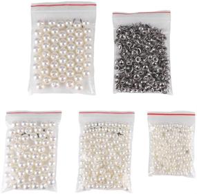 img 3 attached to White Set Beads: Versatile Pearls, Rivets, and Buttons for Fabric Decoration, Leathercrafts, Bags, Shoes, Clothes & Bracelets