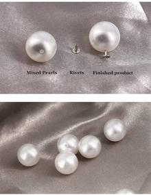 img 2 attached to White Set Beads: Versatile Pearls, Rivets, and Buttons for Fabric Decoration, Leathercrafts, Bags, Shoes, Clothes & Bracelets