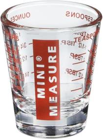 img 1 attached to 🥃 Kolder Mini Measure Heavy Glass: 20-Incremental Measurements for Liquid and Dry - Red Shot Glass