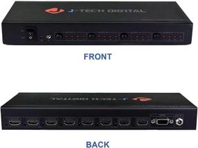 img 3 attached to 🔁 J-Tech Digital 4K 30Hz 4x4 HDMI Matrix Switch Switcher | HDCP 3D & Deep Color HDMI 1.4 Ultra HD Control4 Driver Supported