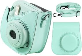 img 2 attached to Katia Camera Case Bag Compatible For Fujifilm Instax Mini 11/ 9/ 8 / 8 Instant Film Camera With Shoulder Strap And Photo Accessories Pocket - Ice Blue