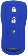 🔑 segaden silicone key fob cover holder skin jacket for nissan 3 button remote cv2507 (deep blue) logo