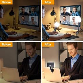 img 3 attached to 🌟 VIJIM Video Conference Lighting Kit: Enhance Your Zoom Calls and Online Meetings with Suction Cup and Tripod Stand