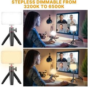 img 2 attached to 🌟 VIJIM Video Conference Lighting Kit: Enhance Your Zoom Calls and Online Meetings with Suction Cup and Tripod Stand