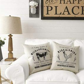 img 2 attached to Meekio Farmhouse Pillow Covers Decor