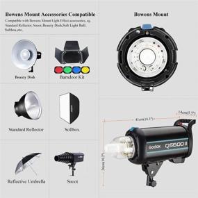 img 2 attached to 📸 GODOX QS600II Студийная вспышка-спот свет 600Ws Профессиональный студийный свет для фотографии Моноблок со светодиодным освещением 150W для фотографии в студии на задний план.