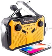 jace emergency weather radio: portable hand crank solar am/fm/noaa radio with usb 📻 charger, led lamp, flashlight, and sos alarm - ideal for home and emergency situations logo