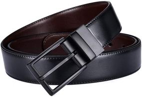 img 1 attached to 👔 Premium Black Men's Beltox Leather Reversible Rotated Box: Stylish Accessories and Belts