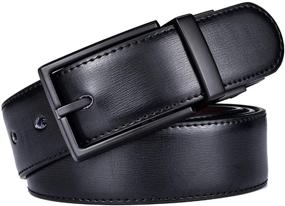 img 2 attached to 👔 Premium Black Men's Beltox Leather Reversible Rotated Box: Stylish Accessories and Belts