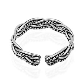 img 1 attached to 🧦 Celtic Weave Design Sterling Silver Toe Ring and Pinky Ring by AeraVida