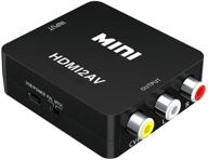 преобразователь rca в hdmi: поддержка 720p 1080p, композитное видео и стерео аудио, черный логотип