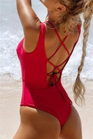 img 2 attached to CUPSHE Womens Strappy Piece Swimsuit Women's Clothing