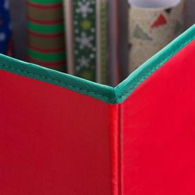 img 1 attached to 🎁 Convenient Elf Stor 1024 Paper Storage Box: Easily Store 20 Rolls of 30 Inch Long Gift Wrap in One Red Lidded Container, 1 PACK