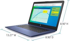 img 1 attached to 💻 HP Stream 14-inch Laptop, Intel Celeron N4000, 4 GB RAM, 64 GB eMMC, Windows 10 Home in S Mode with Office 365 - Royal Blue (14-cb185nr): Efficient Performance with 1 Year Office 365 Personal