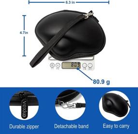 img 1 attached to 🐭 Vexko Mouse Travel Case for Logitech M570 / Ergo M575 Wireless Trackball Computer Mouse - Case Only (Black/Grey) - enhanced SEO