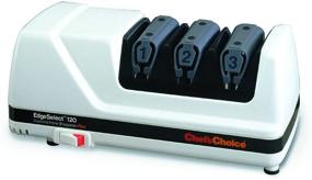 img 4 attached to Chef'sChoice EdgeSelect Professional Electric Knife Sharpener - 20-Degree Diamond Abrasives, Precision Guides - Straight and Serrated Knives - Made in USA - 3-Stage - White