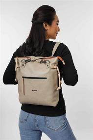 img 2 attached to 🎒 Сумка-рюкзак Sherpani Citizen для женщин - стильная хлопковая холстовая сумка, модная ручная сумка, идеальная сумка для учителя, колледж сумка/подходит для планшета 10 дюймов (натуральная)