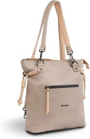 img 4 attached to 🎒 Сумка-рюкзак Sherpani Citizen для женщин - стильная хлопковая холстовая сумка, модная ручная сумка, идеальная сумка для учителя, колледж сумка/подходит для планшета 10 дюймов (натуральная)
