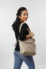 img 1 attached to 🎒 Сумка-рюкзак Sherpani Citizen для женщин - стильная хлопковая холстовая сумка, модная ручная сумка, идеальная сумка для учителя, колледж сумка/подходит для планшета 10 дюймов (натуральная)