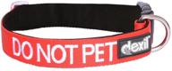 🔴 dexil limited red color coded dog collar: s-m l-xl sizes with neoprene padding - effectively prevent accidents by alerting others in advance logo