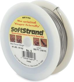 img 2 attached to Softstrand Uncoated Stranded Stainless Steel Wire & Cable Specialties: Size 5, 550ft (167.6m) Picture Wire