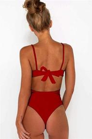 img 3 attached to CHYRII Womens Crisscross Knotted Swimsuit Women's Clothing