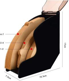 img 1 attached to 🗄️ Кофейный держатель фильтра и диспенсер бумажных фильтров Cafemasy с пылезащитным крышкой.