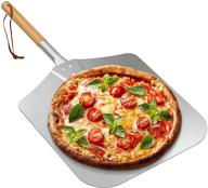 🍕 onlyfire 28-inch long metal pizza peel with wooden handle - ideal for indoor & outdoor grill oven, 13.5 x 16 inch pizza baking spatula paddle for bread, pie, and more logo