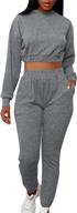 💪 mizoci women's 2 piece outfits: stylish workout tracksuit with long sleeve crop top and jogger pants set logo