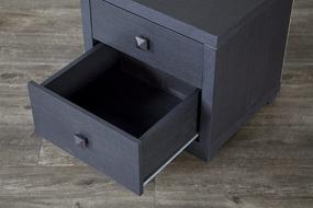 img 1 attached to Baxton Studio Wholesale Interiors Marco Contemporary 2-Drawer Nightstand, Brown: Sleek & Functional Bedroom Storage Solution!