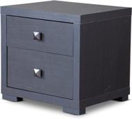 baxton studio wholesale interiors marco contemporary 2-drawer nightstand, brown: sleek & functional bedroom storage solution! логотип