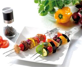 img 1 attached to GEFU Twinco 15420 Stainless Steel Barbecue Skewers - 2-Piece Set