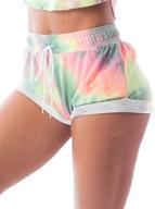 aurgelmir camouflage print ruched butt lounge booty shorts with drawstring - ideal for workout, yoga, and hot pants for women logo