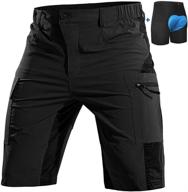 🚴 cycorld men's padded mountain bike shorts - baggy mtb cycling shorts with removable padding liner and zip pockets logo