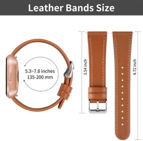 img 3 attached to 👟 2-Pack OwnZone Leather Bands for Fitbit Versa 2, Versa, Versa Lite - Classic Replacement Strap for Women and Men
