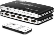 🔀 усовершенствованный hdmi-переключатель zettaguard - 4-портовый 4 х 1 с функцией pip, беспроводным пультом ду по ик - идеально подходит для ps4, xbox, apple tv, fire stick, blu-ray player (zw410) логотип