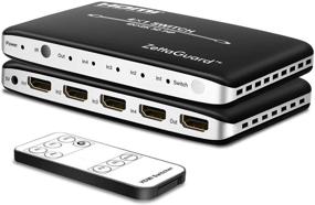 img 4 attached to 🔀 Усовершенствованный HDMI-переключатель Zettaguard - 4-портовый 4 х 1 с функцией PIP, беспроводным пультом ДУ по ИК - идеально подходит для PS4, Xbox, Apple TV, Fire Stick, Blu-Ray Player (ZW410)