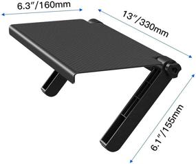 img 2 attached to Adjustable 13-Inch Wide Platform Screen Shelf Mount - Ideal for Desktop Computer Monitor, Streaming Cable Box, TV, Amazon Fire TV - Top Shelf Mount in Black