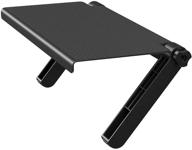 adjustable 13-inch wide platform screen shelf mount - ideal for desktop computer monitor, streaming cable box, tv, amazon fire tv - top shelf mount in black logo