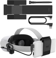 kiwi design battery strap for oculus quest 2/quest/htc vive deluxe audio strap - enhanced accessories for extended vr playtime logo