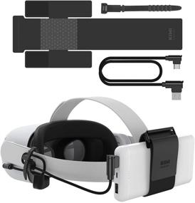 img 4 attached to KIWI Design Battery Strap for Oculus Quest 2/Quest/HTC Vive Deluxe Audio Strap - Enhanced Accessories for Extended VR Playtime
