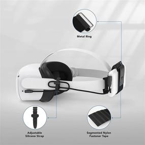 img 2 attached to Плечевой ремень KIWI Design для Oculus Quest 2/Quest/HTC Vive Deluxe Audio Strap - улучшенные аксессуары для продления времени игры в VR.