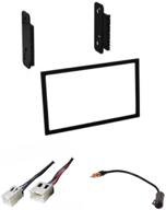 🚘 asc car stereo install dash kit, wire harness, and antenna adapter for nissan double din radio installation: models 95-98 200sx, 98-01 altima, 98-04 frontier, 95-99 maxima, 95-99 sentra, 00-04 xterra logo